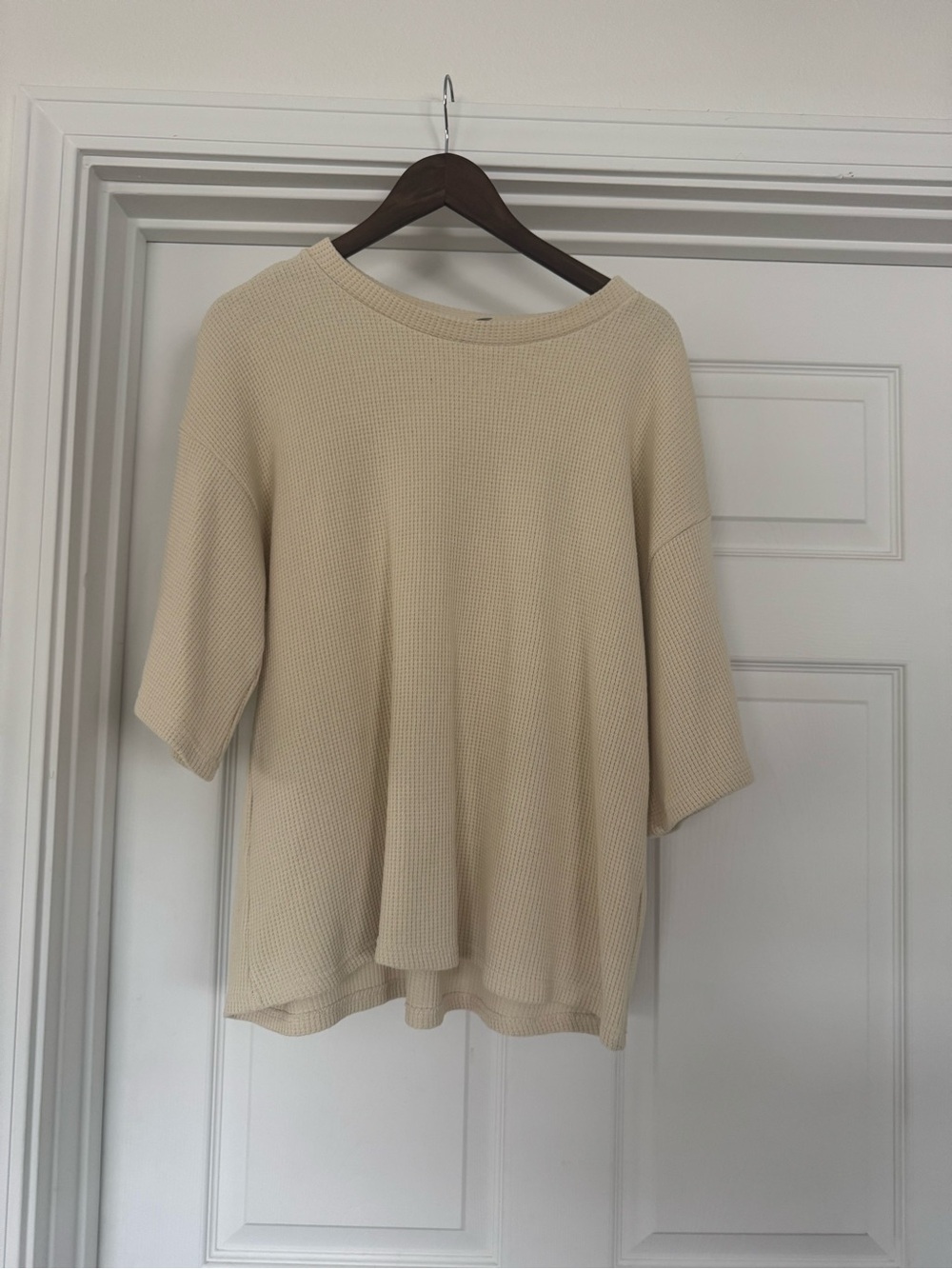 SABO Waffle Knit Oversized Top